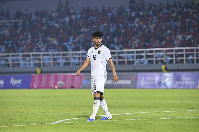 Hokky Caraka saat Timnas U-23 Indonesia vs Korsel dalam laga ketiga Grup J Kualifikasi Piala Asia di Stadion Gelora Delta Sidoarjo, Selasa (9/9/2025). Foto: Imam Santoso/kumparan