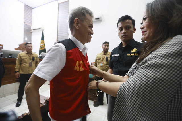 Terdakwa FARIZ RM menjalani sidang putusan di Pengadilan Negeri Jakarta Selatan, Jakarta, Kamis, (11/9/2025). Foto: Agus Apriyanto