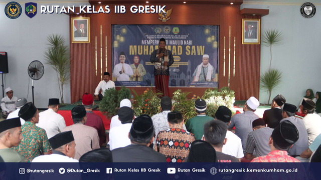 Rutan Gresik Gelar Perayaan Maulid Nabi Muhammad SAW, Perkuat Nilai Religi