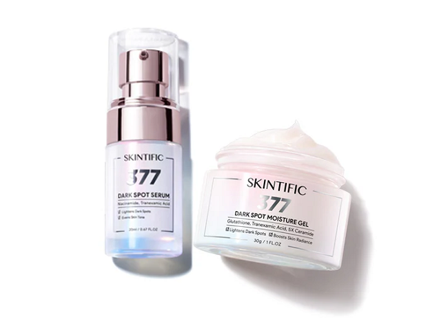 Skincare Skintific untuk flek hitam usia 40 tahun ke atas. Foto adalah Skintific 377 Series. Sumber: www.skintific.id.