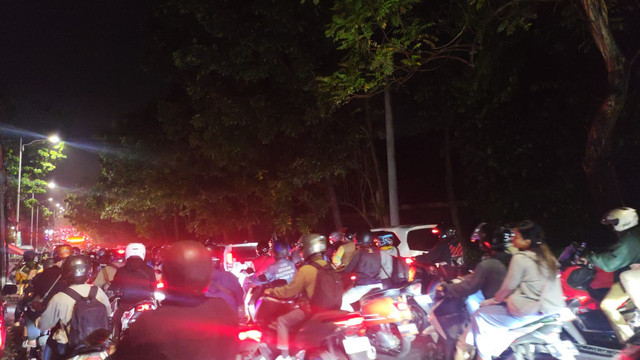 kemacetan dari Lenteng Agung mengarah Margonda. Dok kumparan