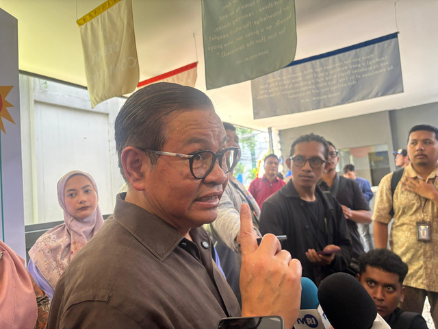 Gubernur DKI Jakarta Pramono Anung di Happy Hope Preschool, Jakarta Selatan, pada Sabtu (13/9/2025). Foto: Abid Raihan/kumparan