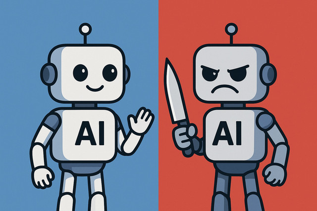 Gambar merupakan hasil dari Prompt AI (AI baik vs AI jahat)