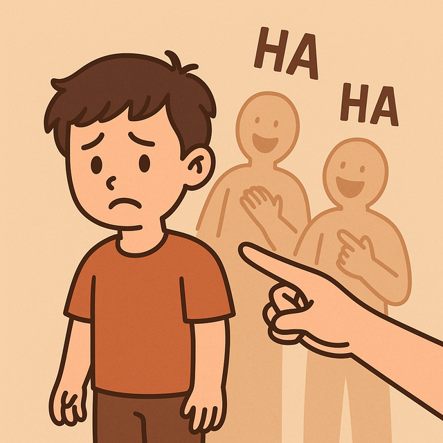 Ilustrasi seseorang ditertawakan. Dibuat dengan AI ChatGPT oleh Rizky Amanda Putra Hanka (dokumen pribadi).