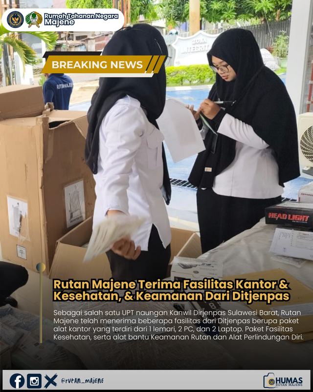 Sumber : Humas Rutan Majene