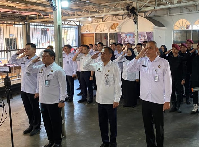 ASN Diminta Netral, Lapas Pagar Alam Ikuti Apel Bersama Kemenkopolhukim