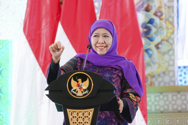 Gubernur Jatim Khofifah Indar Parawansa. Foto: HO-Biro Adpim Pemprov Jatim/ANTARA