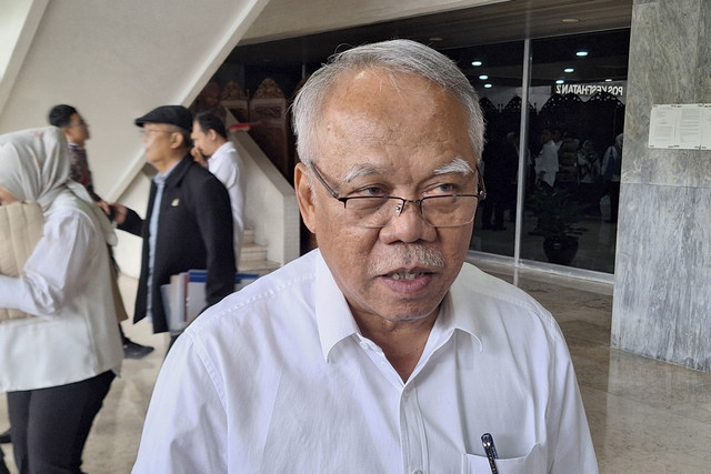 Kepala Otorita IKN (OIKN) Basuki Hadimuljono ditemui di Gedung DPR, Jakarta Pusat pada Senin (15/9/2025). Foto: Argya D. Maheswara/kumparan