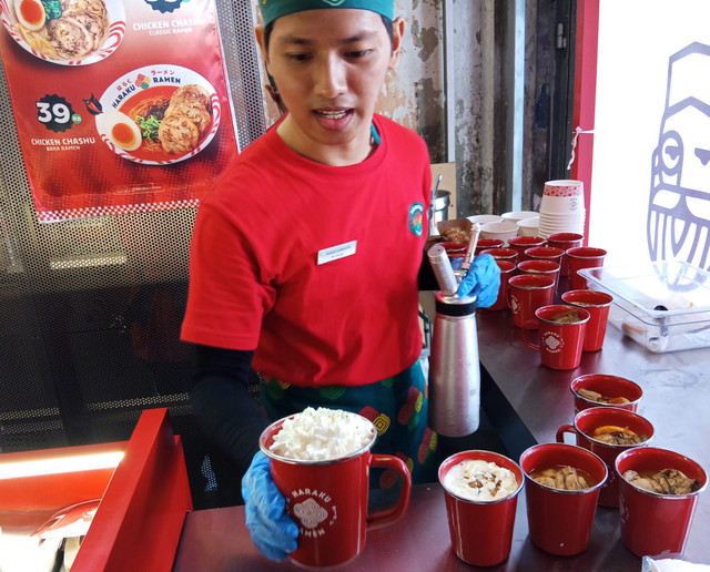Ramenini Cappuccini, paduan ramen dan cappucino. Foto: Masruroh/Basra