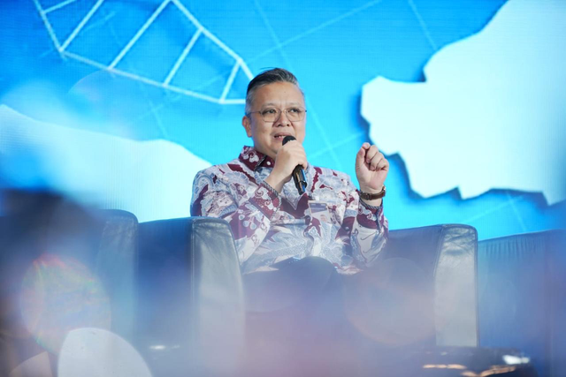Direktur Operations BRI, Hakim Putratama pada Satu Data Untuk Semua: Summit Data Kependudukan Semester I 2025 di Auditorium Menara Bank Mega, Jakarta Selatan, Kamis (28/8). Foto: Dok. BRI