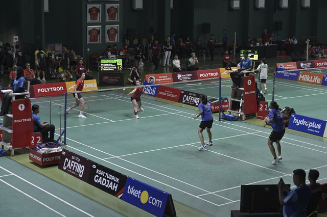 Suasana pertandingan bulu tangkis Polytron Superliga Junior 2025 selama Senin (15/9) hingga Minggu (21/9) di GOR Djarum, Kota Kudus, Jawa Tengah. Foto: Dok. PB Djarum