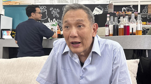 Pengusaha Jalan Tol Jusuf Hamka di Kompleks Kementerian Keuangan, Selasa (16/9/2025). Foto: Ave Airiza Gunanto/kumparan