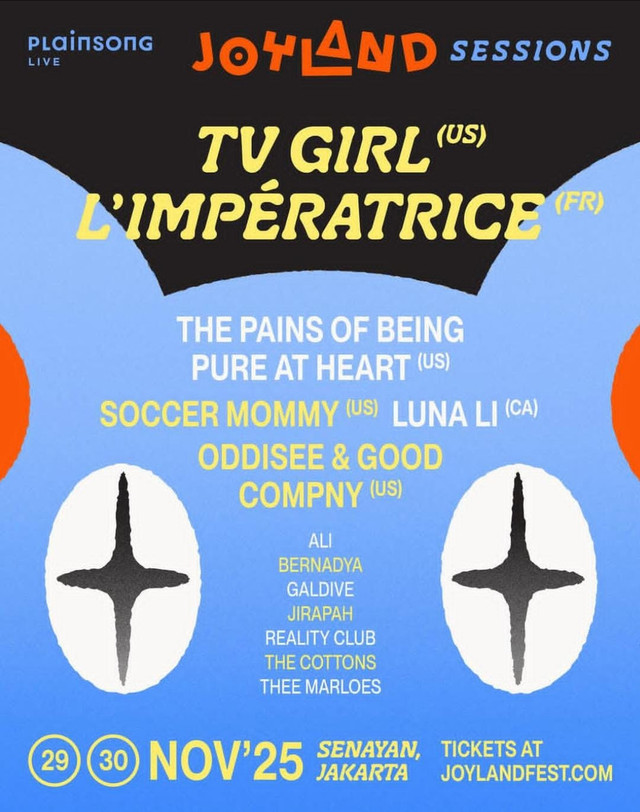 Joyland 2025 hadirkan TV Girl hingga Bernadya. Foto: Instagram/@joylandfest