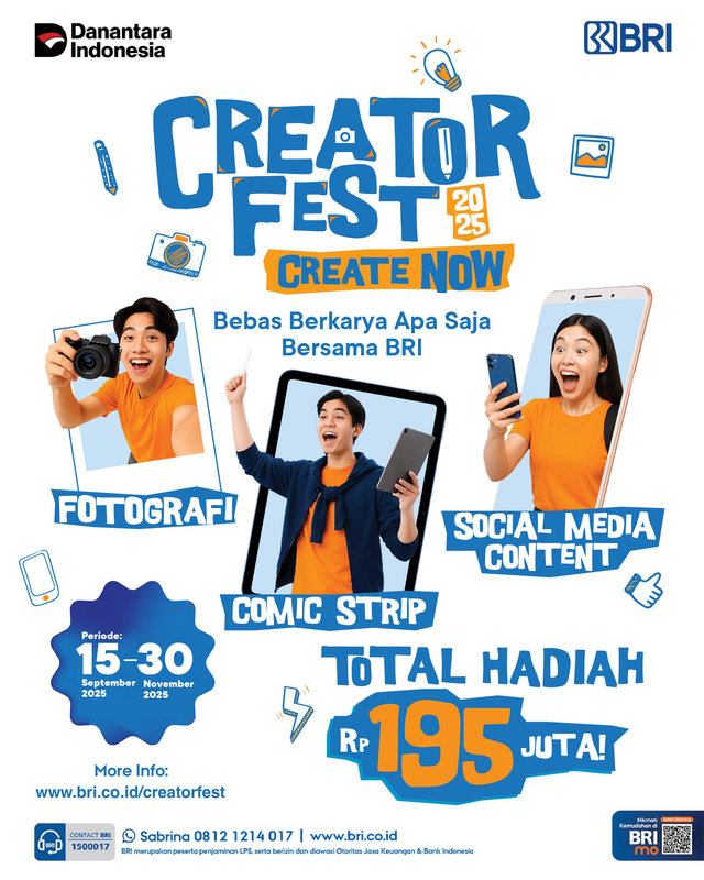 BRI hadirkan BRI Creator Fest 2025 sebagai wadah menuangkan ide, karya, dan gagasan masyarakat. Foto: Dok. BRI