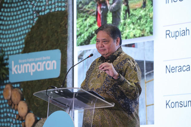 Menko Perekonomian Airlangga Hartarto menyampaikan sambutan dalam kumparan Green Initiative Conference 2025 di Hotel Borobudur, Jakarta, Rabu (17/9/2025). Foto: Aditia Noviansyah/kumparan