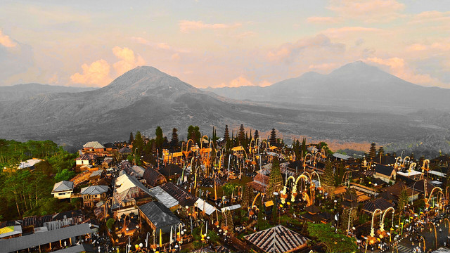 Gambar harmoni keragaman geo, bio dan budaya di Geopark Batur