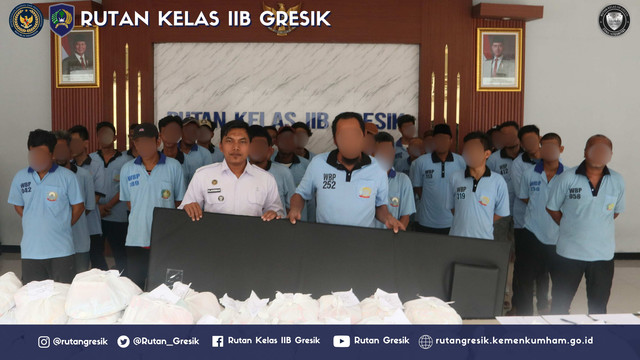 Rutan Gresik Bagikan Matras dan Perlengkapan Mandi, Pastikan Hak Dasar WBP