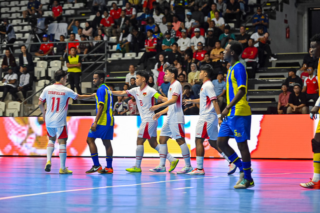 Timnas Futsal Indonesia vs Tanzania dalam ajang 4 Nations Cup di Hall Basket GBK, Senayan, Jakarta, pada 18 September 2025. Foto: kumparan/Abi Suryadi