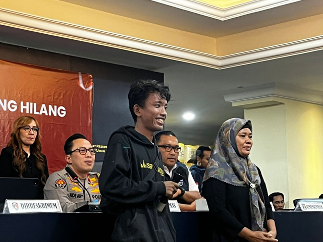 Eko Purnomo Orang Hilang yang Ditemukan Pasca Rangkaian Akhis Akhir Agustus di Polda Metro Jaya, Kamis (18/9). Dok Rayyan/Kumparan