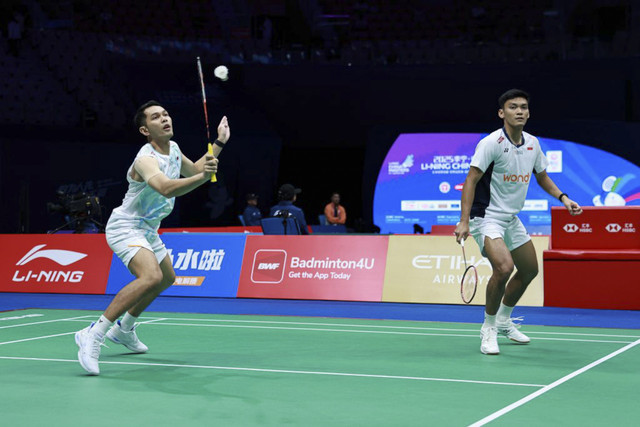 Fajar Alfian/Shohibul Fikri di ajang China Masters 2025. Foto: Dok. PBSI