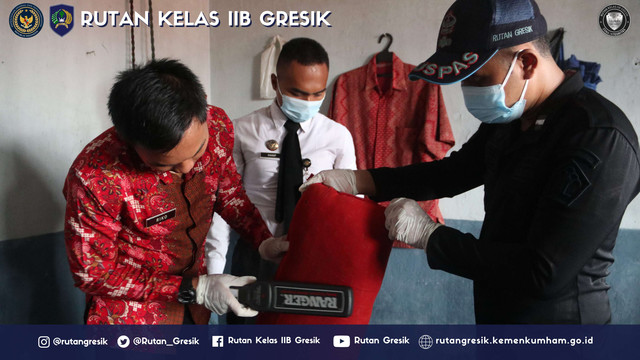 Rutan Gresik Gelar Razia Kamar Hunian, Tegaskan Komitmen Jaga Kamtib