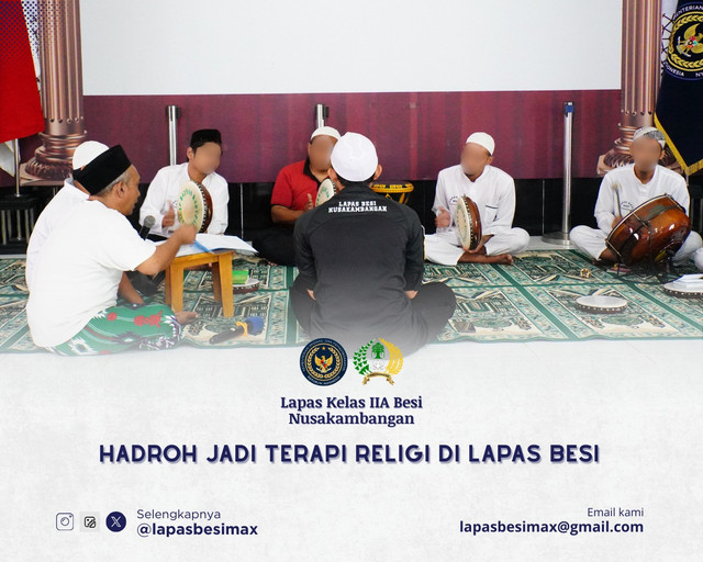 Hadroh Jadi Terapi Religi di Lapas Besi