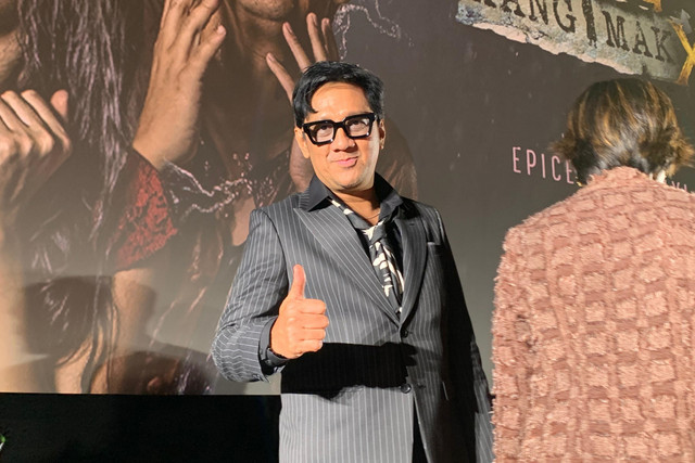 Andre Taulany menghadiri gala premiere film Kang Solah from Kang Mak x Nenek Gayung di Epicentrum Jakarta, Sabtu (20/9/2025). Foto: Vincentius Mario/kumparan