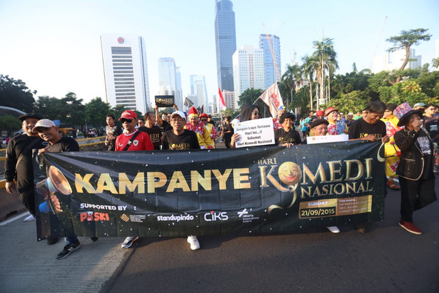 Kampanye Hari Komedi Nasional di CFD Sudirman, Jakarta, Minggu (21/9/2025). Foto: Giovanni/kumparan
