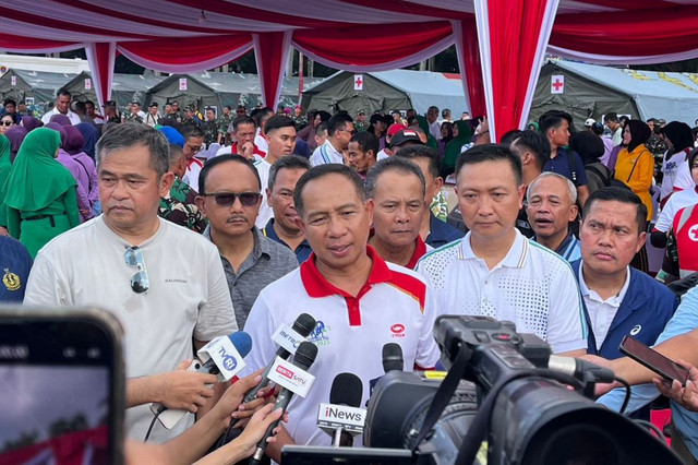 Panglima TNI Jenderal TNI Agus Subiyanto di Monas, Jakarta, Minggu (21/9/2025). Foto: Haya Syahira/kumparan