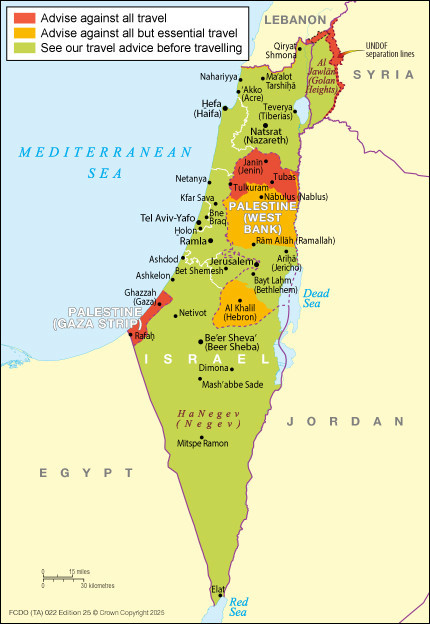 Inggris perbarui peta Palestina, 21 September 2025 Foto: Gov.UK