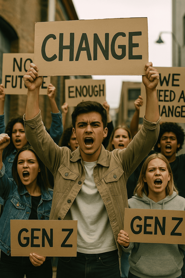 Ilustrasi Gen Z demands change (Foto: Pormadi)