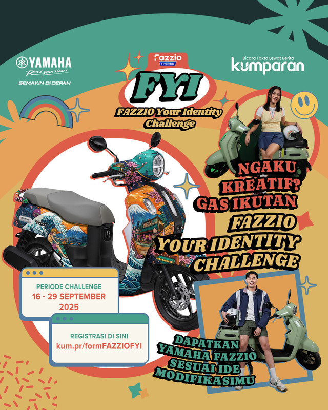 Kontes 'Fazzio Your Identity Challenge', asah kreatvitas desain kreatif digital Yamaha Fazzio yang digelar hingga 29 September 2025. Foto: kumparan