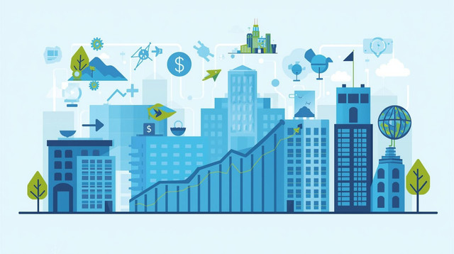 Ilustrasi Perkembangan Ekonomi Kota Gorontalo. Sumber: Artificial Intelligence