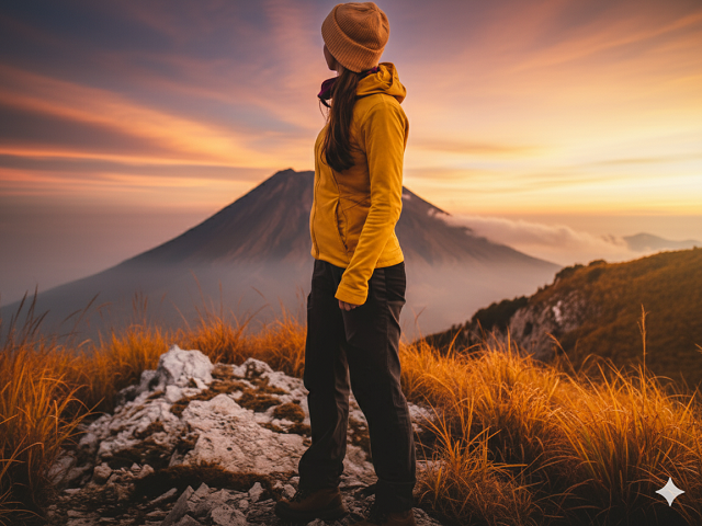 Ilustrasi 5 prompt Gemini AI foto di puncak gunung. Sumber: pexels.com/DajanaReci yang sudah diedit dengan Gemini AI.