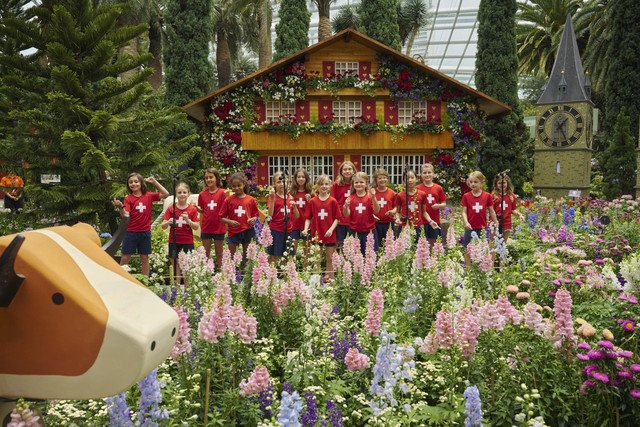 Pameran bunga khas Swiss di Gardens by the Bay Singapura. Foto: Dok. Switzerland Tourism