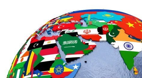 Ilustrasi gambar proyeksi peta diplomasi produk halal Indonesia. Sumber: Shutterstock