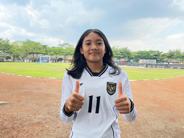 Nasya Salsabila Fatah, pemain Timnas Wanita Indonesia U-16. Foto: Antika Fahira/kumparan