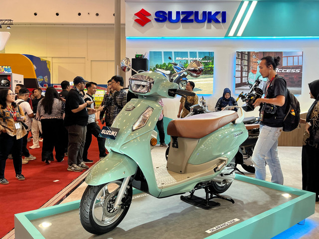 Suzuki Access 125 di Indonesia Motorcycle Show (IMOS) 2025, ICE BSD, Tangerang. Foto: Alvian Yoga Yulianto/kumparan