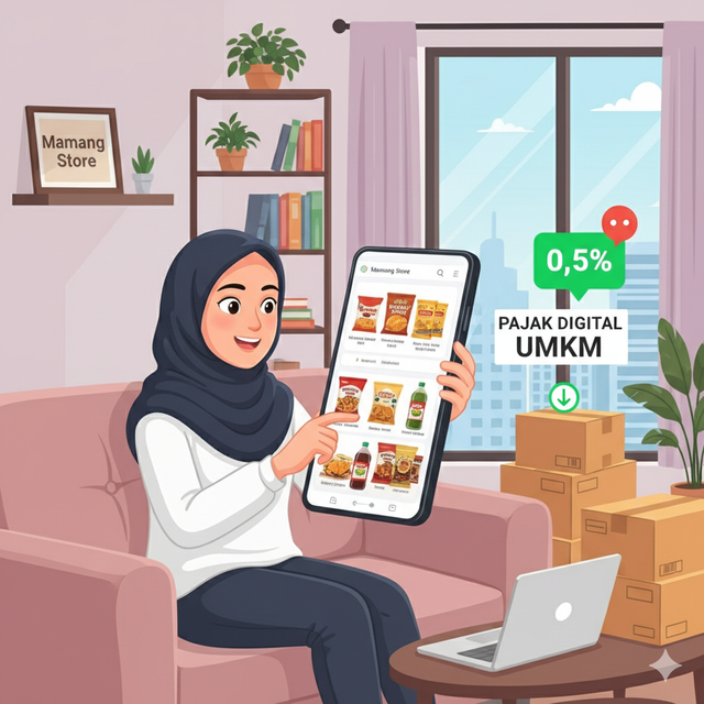 Ilustrasi Pajak Digital UMKM /AI/Elsya Yunita/Kumparan