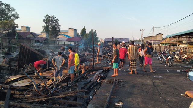Kondisi bangunan yang terbakar. Foto: Dok. Istimewa
