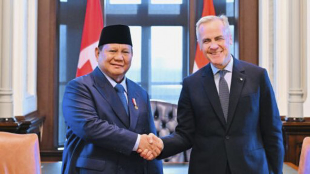 Presiden Republik Indonesia, Prabowo Subianto mengadakan pertemuan tete-a-tete dengan Perdana Menteri (PM) Kanada, Mark Carney di West Block, Parliament Hill, Ottawa, Rabu (24/9/2025). Foto: BPMI Setpres/Laily Rachev