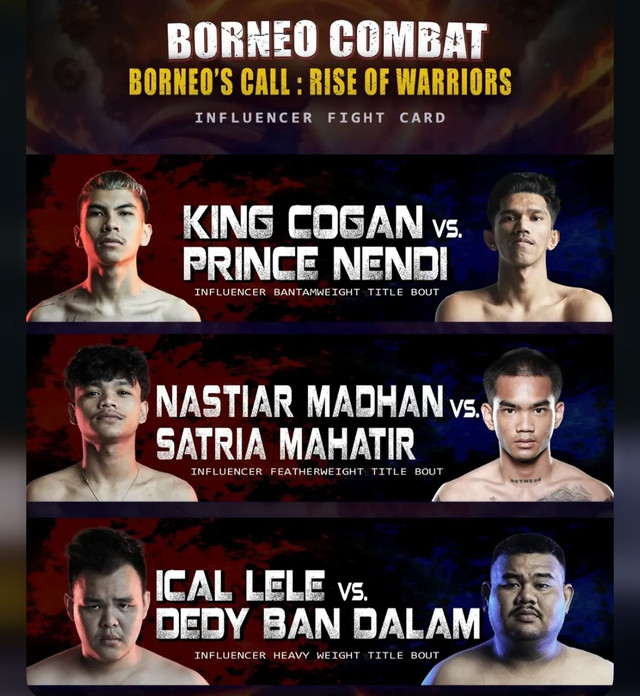 Flayer Borneo Combat Championship. Foto: Dok. Instagram @bc_championship