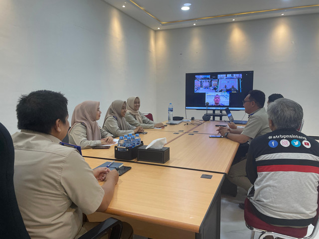 Launching Layanan Peralihan Hak Elektronik secara daring yang diikuti Kantah Sekadau. Foto: Dok. Kantah Sekadau
