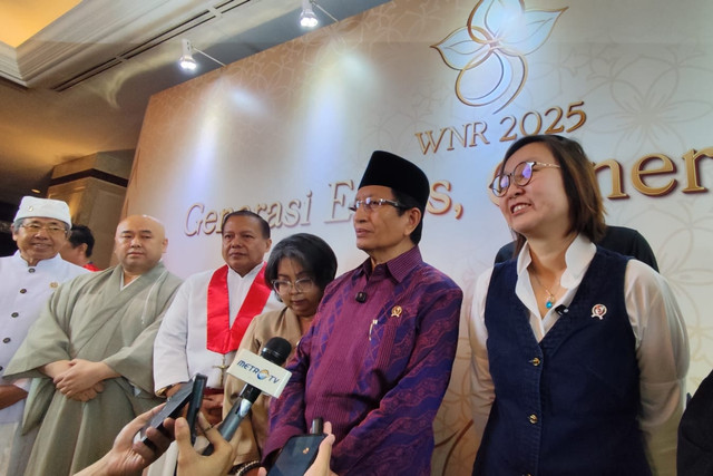 Menag, Nasaruddin Umar, di Hotel Shangri-La, Jakarta, Jumat (26/9). Foto: Jonathan Devin/kumparan