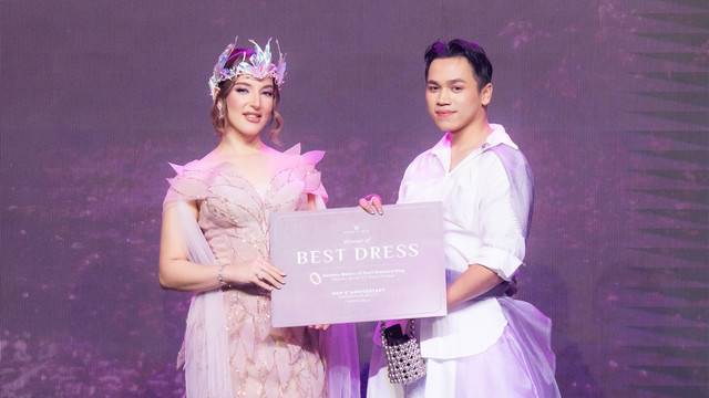 Tasya Farasya di perayaan ulang tahun brand kecantikan miliknya, MOP Beauty, di MGP Space, SCBD Park, Jakarta Selatan, Rabu (24/9/2025). Foto: MOP Beauty