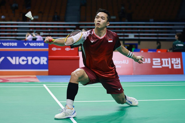 Jonatan Christie di Korea Open 2025. Foto: PBSI