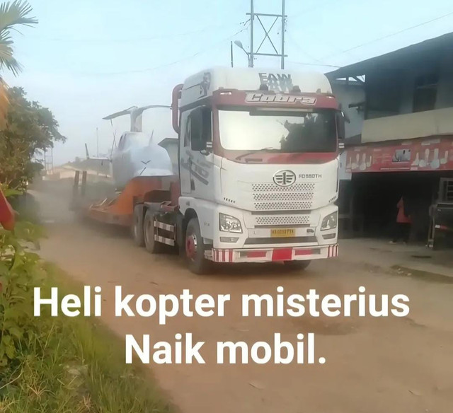 'Helikopter naik mobil' di Sanggau viral di media sosial. Foto: Dok. Instagram @sanggau.city