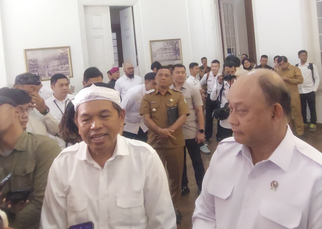 Kepala BGN Dadan Hindayana dan Gubernur Jabar Dedi Mulyadi di Bogor, Senin (29/9/2025). Foto: kumparan