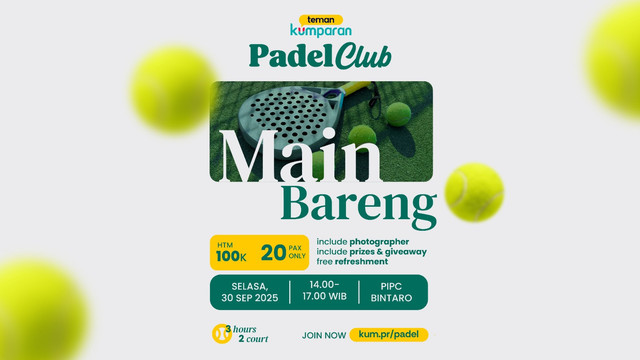 kumparan Gelar Kegiatan Main Padel Bareng. Foto: kumparan