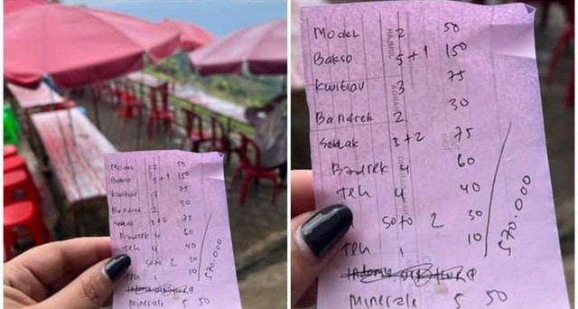 Nota yang diunggah oleh Ami Poppy di Media Sosial yang menimbulkan berbagai komentar dari warganet/Instagram: seputarkotapalembang.